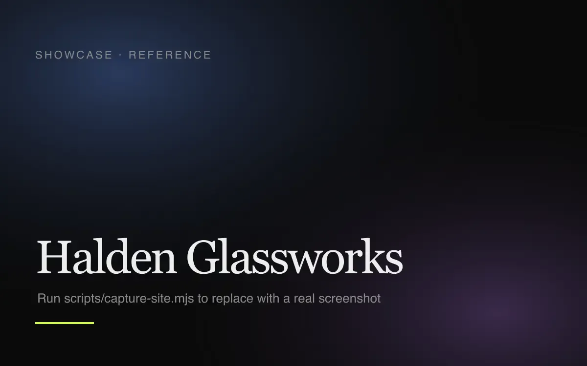 Halden Glassworks (concept) screenshot