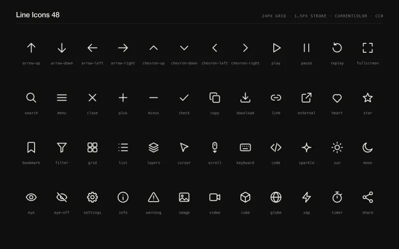 Line Icons 48 preview