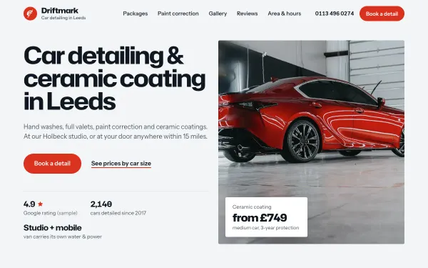 Car Detailing Template: Driftmark preview
