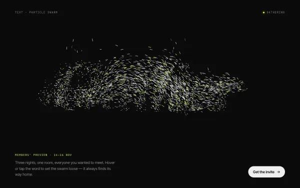 Particle Text Swarm preview