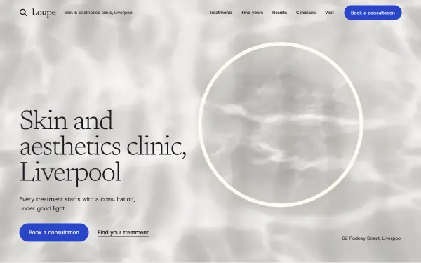 Aesthetic Clinic Template: Loupe preview