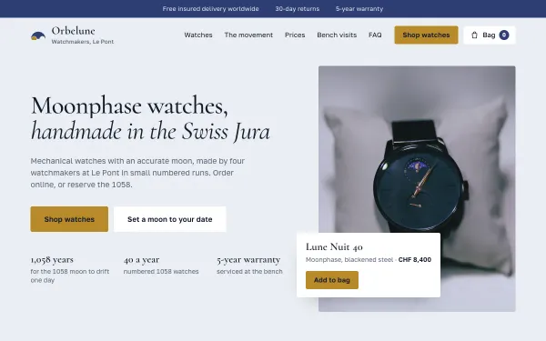 Watch Shop Template: Orbelune preview