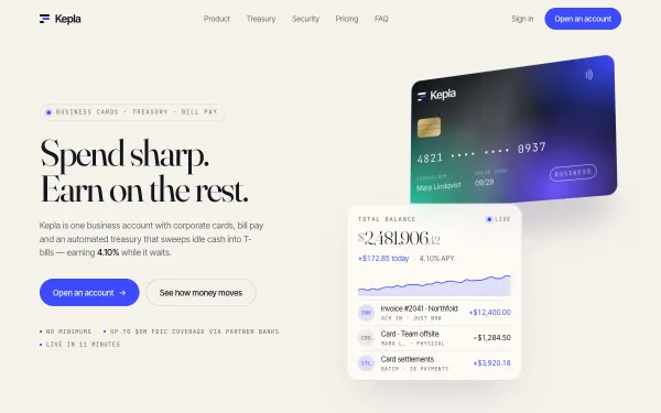 Fintech Landing Template preview