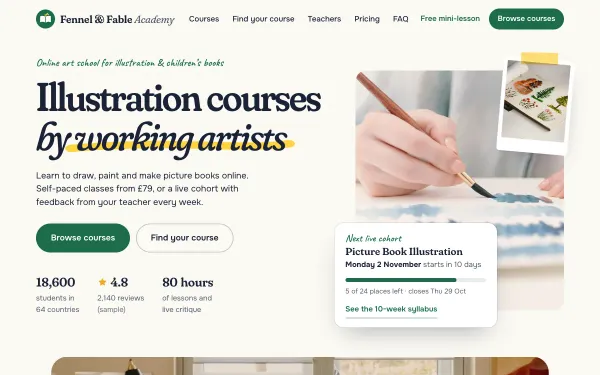Online Course Template: Fennel & Fable Academy preview