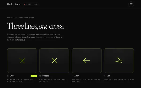 Menu Icon Morph preview